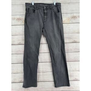 prAna Theorem Slim Fit Stretch Cotton Jeans Mens 36 Gray 5 Pocket